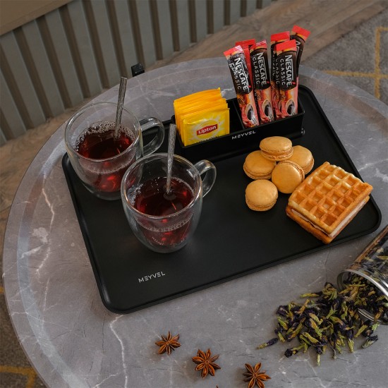 Поднос с менажницей для чая Meyvel A-002 (Black)